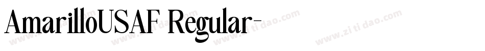 AmarilloUSAF Regular字体转换